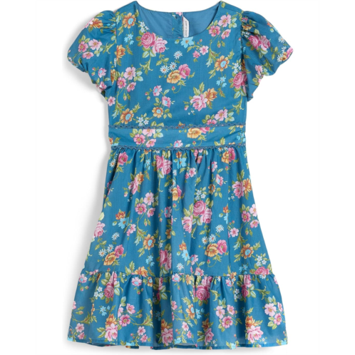 Girls Janie and Jack Blue Floral Dress (Toddler/Little Kid/Big Kid)