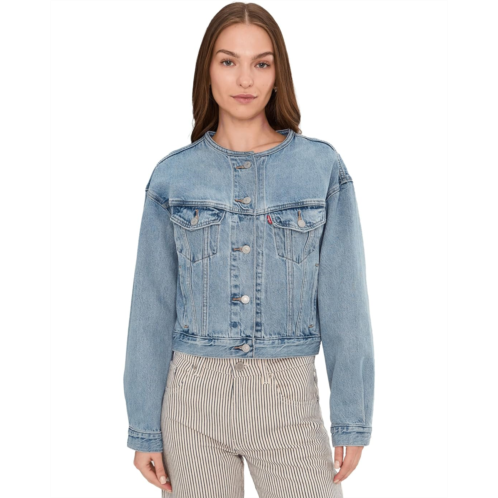 Womens Levis Premium Collarless Shrunken 90s Trucker