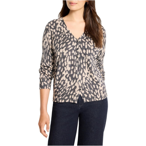 NICZOE Petite Wild Dot Buttoned Up Pullover Sweater