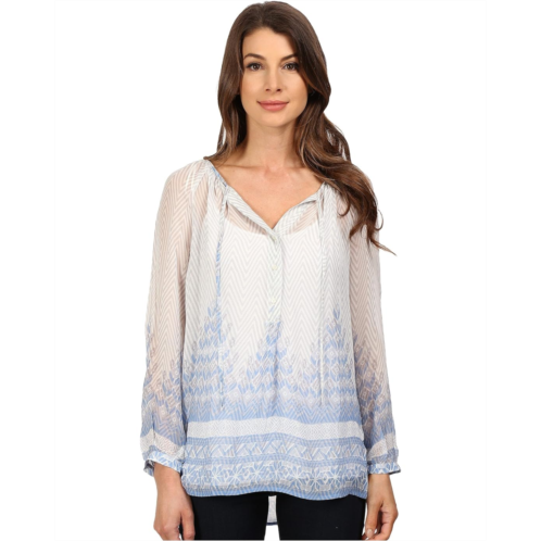 Lucky Brand Chevron Peasant Top