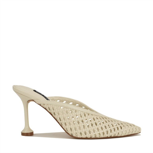 NINEWEST Womens Grasso Woven Mule Pumps - White