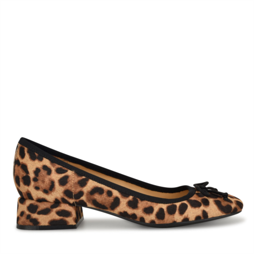 Womens Saruh Square Toe Pumps - Leopard Nine West
