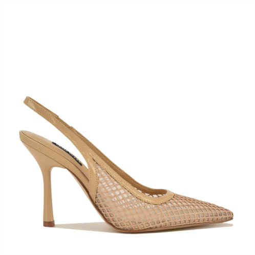 Womens Jermain Mesh Slingback Pumps - Natural Fishnet Mesh Nine West