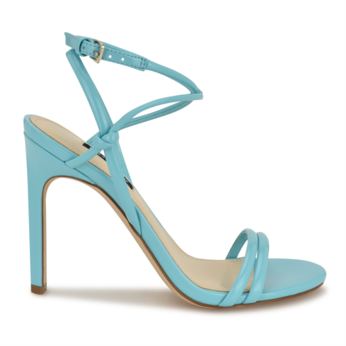 Womens Malaya Strappy Sandals - Light Blue Patent Nine West