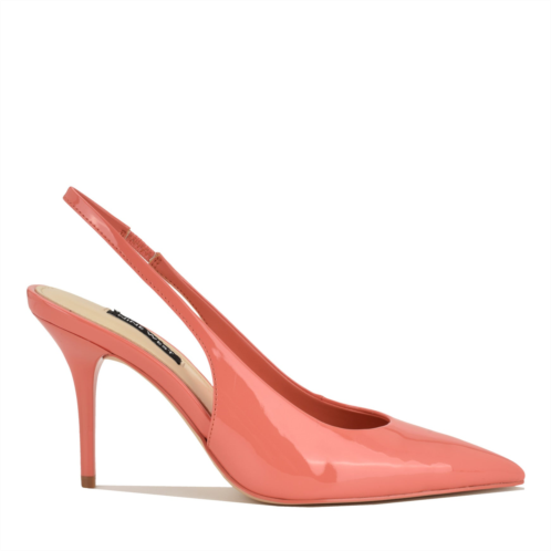 NINEWEST Womens Palomma Slingback Pumps - Coral Patent