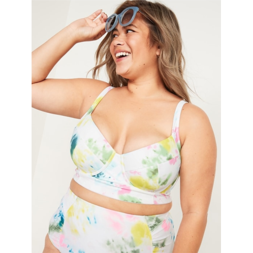 OldNavy Long-Line Underwire Plus-Size Bralette Swim Top