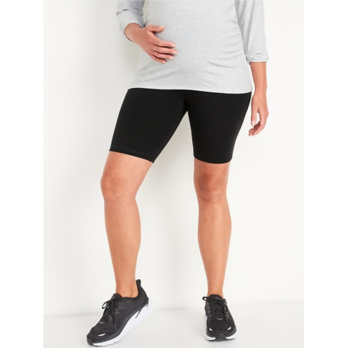 OldNavy Maternity Rollover-Waist PowerChill Biker Shorts -- 8-inch inseam