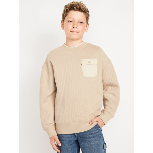OldNavy Oversized Quilted Fleece Utility Pocket Sweatshirt for Boys