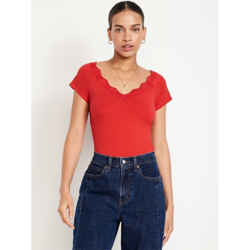 OldNavy Lace-Trim V-Neck Top