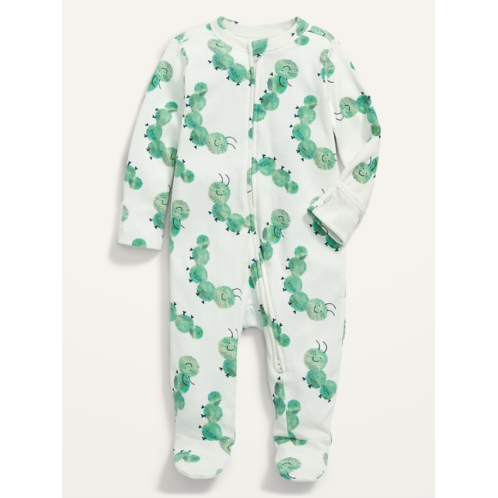 OldNavy Unisex Caterpillar Print Sleep & Play 2-Way Zip Footed One-Piece for Baby