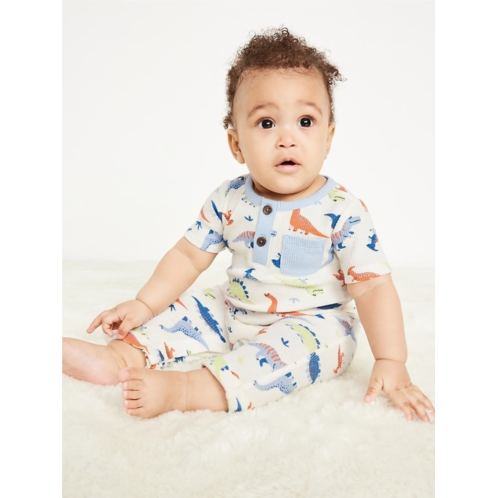 OldNavy Unisex Waffle-Knit Henley Bodysuit for Baby