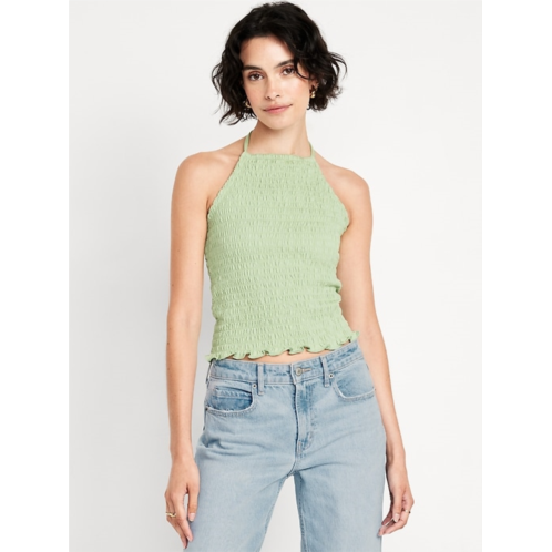 OldNavy Sleeveless Smocked Crop Top