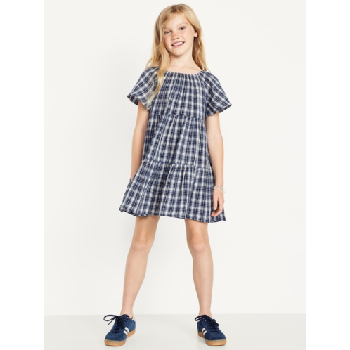 OldNavy Printed Flutter-Sleeve Double-Weave Tiered Swing Dress for Girls