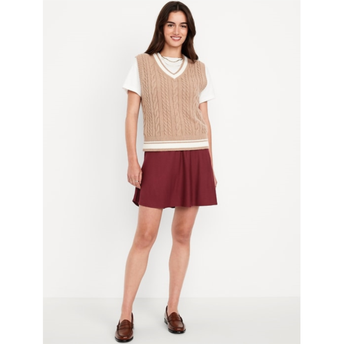 OldNavy High-Waisted Crepe Flounce Mini Skirt