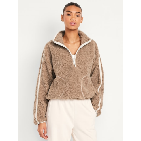 OldNavy Loose Sherpa Quarter-Zip Pullover