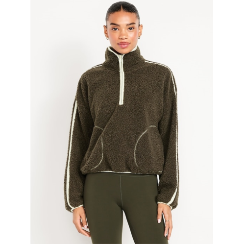 OldNavy Loose Sherpa Quarter-Zip Pullover