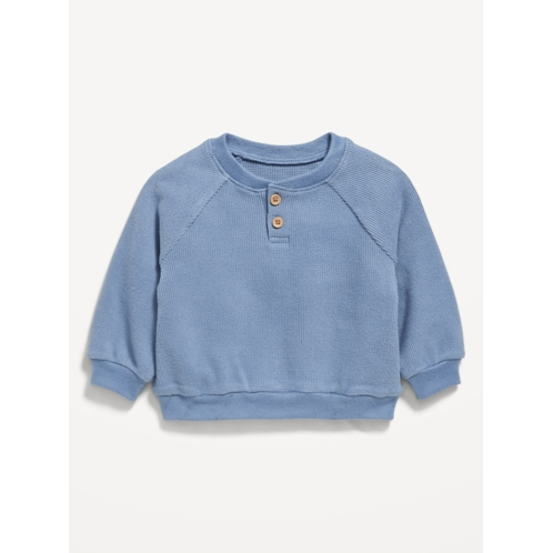 OldNavy Cozy Long-Sleeve Henley Thermal-Knit Sweatshirt for Baby