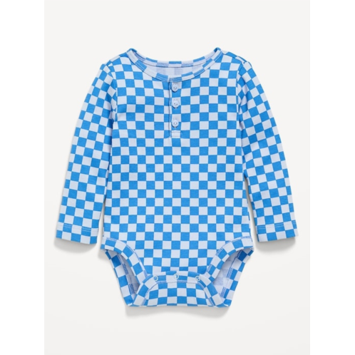 OldNavy Printed Long-Sleeve Henley Bodysuit for Baby
