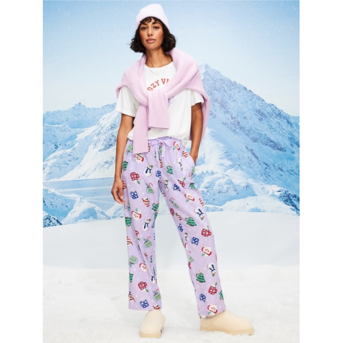 OldNavy Mid-Rise Printed Flannel Pajama Pants for Women