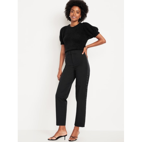 OldNavy High-Waisted Pixie Straight Side-Stripe Pants