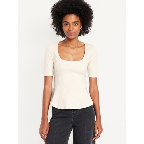OldNavy Square-Neck Peplum Top