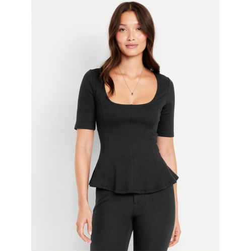 OldNavy Square-Neck Peplum Top