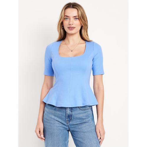 OldNavy Square-Neck Peplum Top