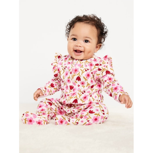 OldNavy 2-Way-Zip Sleep & Play Ruffle-Trim Footed One-Piece for Baby