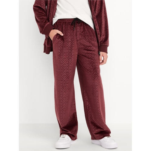 OldNavy Baggy Embossed Velour Track Pants for Boys