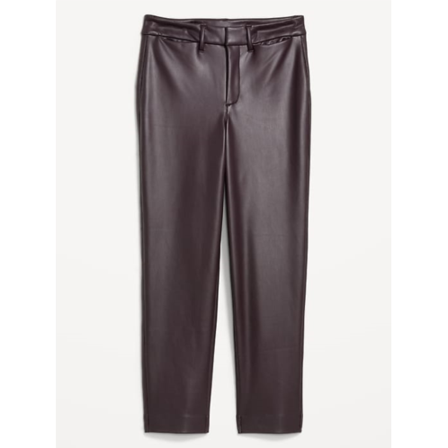OldNavy High-Waisted Faux-Leather Pixie Straight Pants