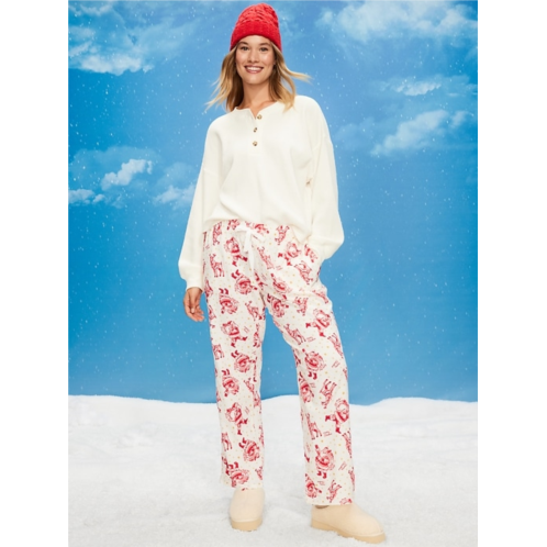 OldNavy Mid-Rise Printed Flannel Pajama Pants for Women