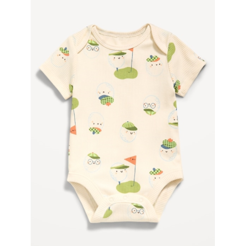 OldNavy Printed Short-Sleeve Ribbed Unisex Bodysuit for Baby