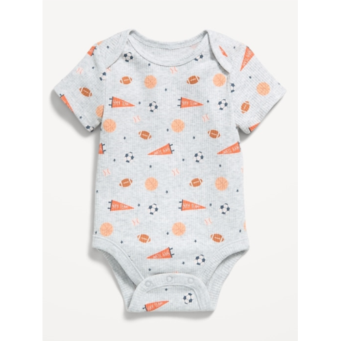 OldNavy Printed Short-Sleeve Ribbed Unisex Bodysuit for Baby