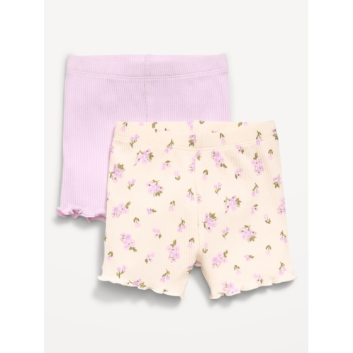 OldNavy Ribbed Lettuce-Edge Biker Shorts 2-Pack for Baby