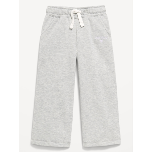 OldNavy Logo-Graphic Wide-Leg Sweatpants for Toddler Girls