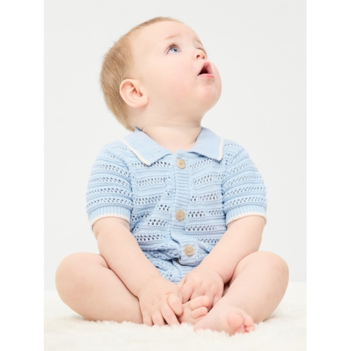 OldNavy Collared Sweater-Knit One-Piece Romper for Baby