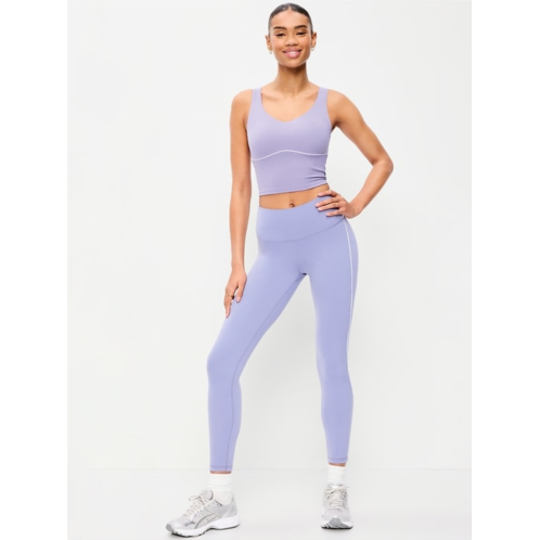 OldNavy High-Waisted StudioSmooth 7/8 Side-Striped Leggings