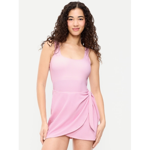 OldNavy Pique Side-Tie Swim Dress