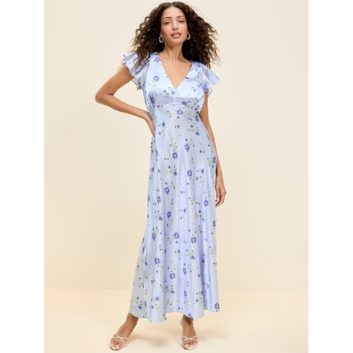 The Occasion by Old Navy Satin Flutter-Sleeve Maxi Dress
