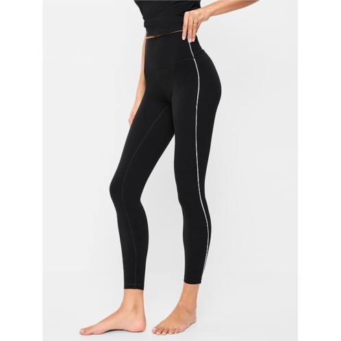 OldNavy High-Waisted StudioSmooth 7/8 Side-Striped Leggings