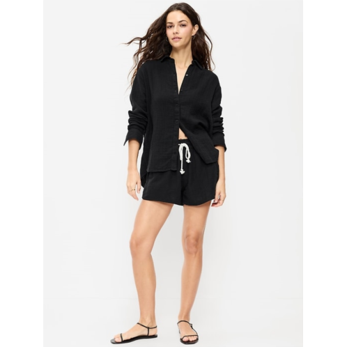 OldNavy High-Waisted Crinkle Gauze Shorts