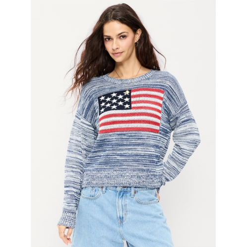 OldNavy Seaside Cotton Long-Sleeve Flag Sweater