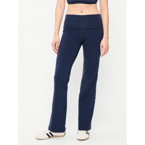 OldNavy High-Waisted PowerChill Fold-Over Bootcut Leggings