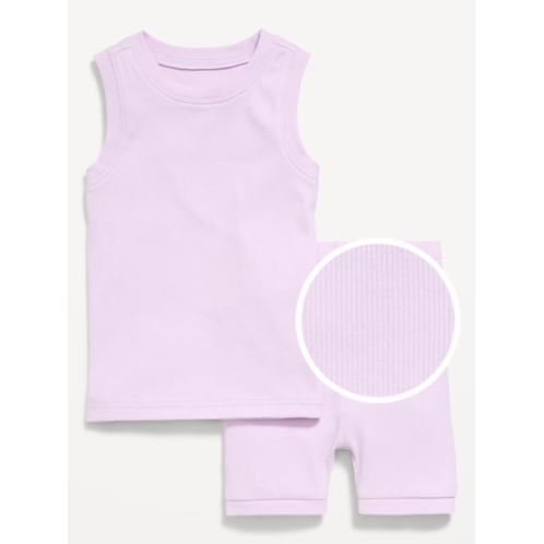 OldNavy Snug-Fit Sleeveless Ribbed Pajama Set for Toddler & Baby