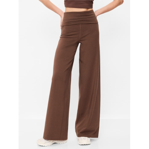 OldNavy High-Waisted PowerChill Fold-Over Wide-Leg Pants