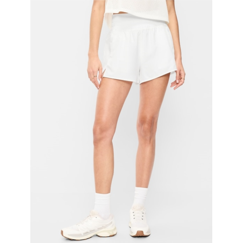 OldNavy Extra High-Waisted Crinkle Run Shorts -- 3-inch inseam