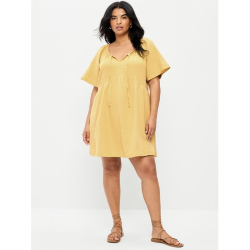 OldNavy Crinkle Gauze Flutter-Sleeve Mini Swing Dress