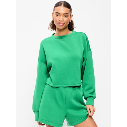 OldNavy Bounce Fleece Crew-Neck Cropped Sweatshirt