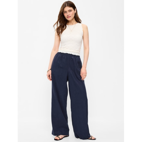 OldNavy High-Waisted Linen-Blend Super Wide-Leg Pants