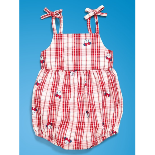 Old Navy x Disney Minnie Mouse Sleeveless Tie-Strap Plaid Romper for Baby
